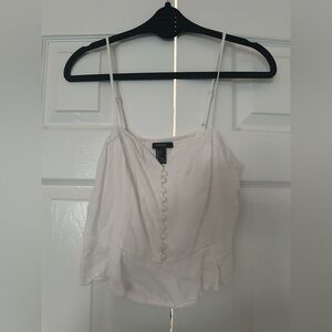 Forever 21 Ivory Button-Front Camisole